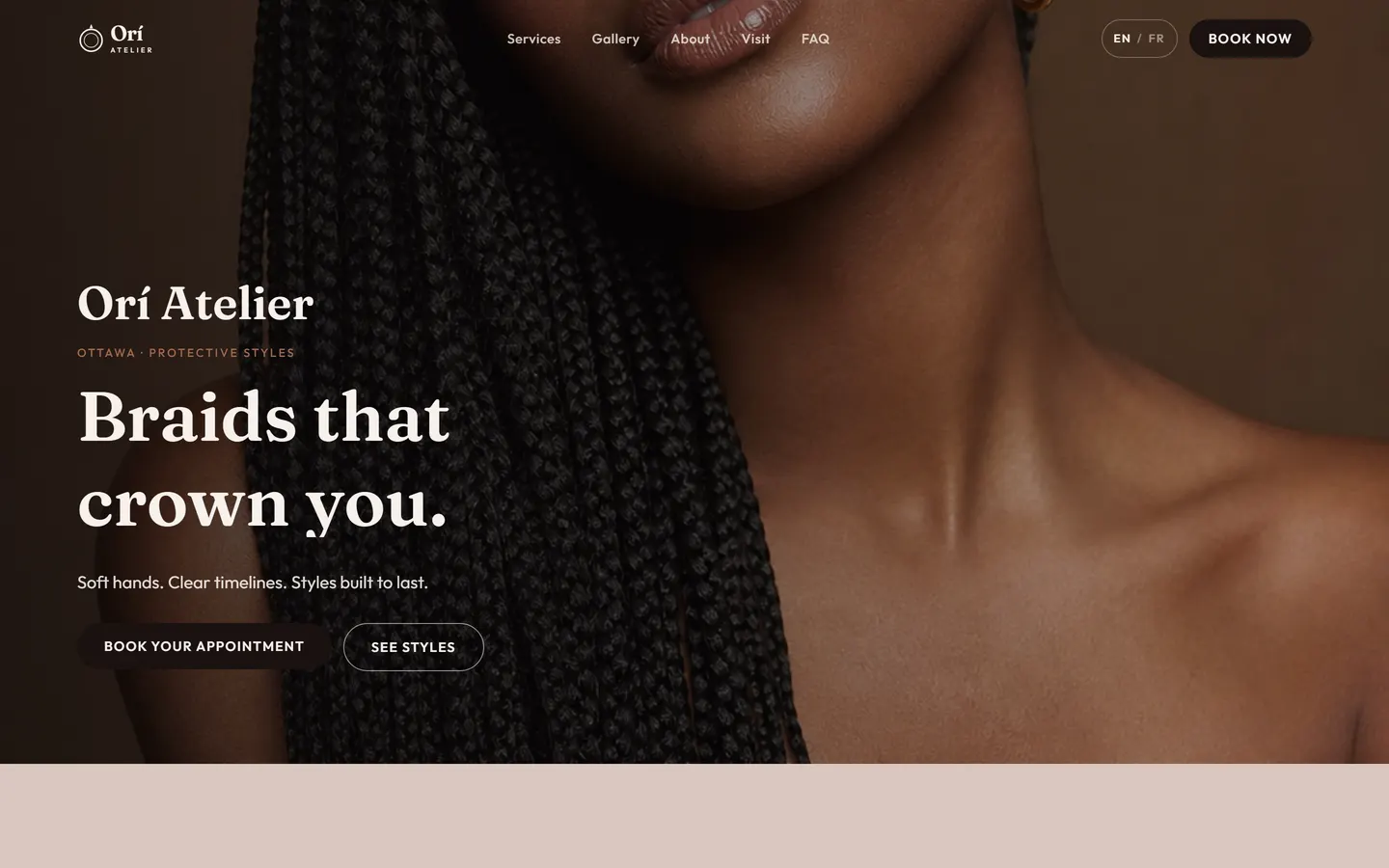 Orí Atelier website preview