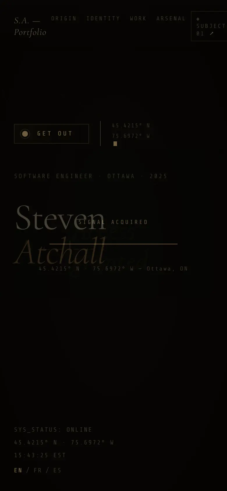 Steven Atchall website preview